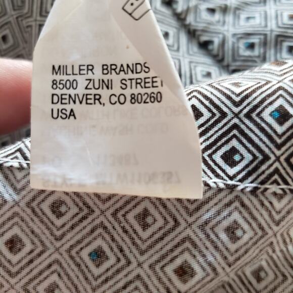 Cinch Men's Sz M Classic Fit Walter LS Dress Shirt‎ Gray Geometric 100% Cotton - Picture 13 of 15